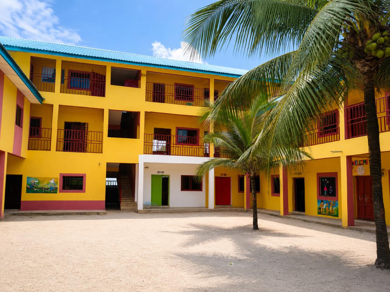 DC International Royal Academy school building and courtyard